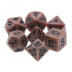 FANROLL -  7 POLYHEDRAL ACRYLIC DICE - ANCIENT COPPER