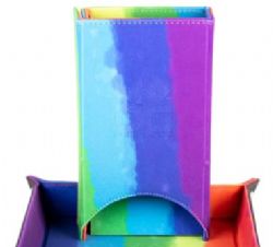 FANROLL -  DICE TOWER FOLD UP- WATERCOLOR RAINBOW