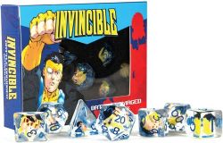 FANROLL -  INVICIBLE ENSEMBLE DE DÉS JDR, BLOOD DAMAGED -  INVINCIBLE