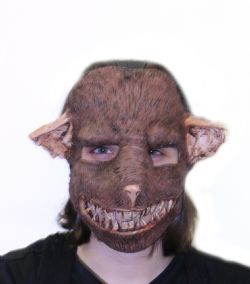 FANTASY -  RAT-MEN (BROWN) MASK WITH NET