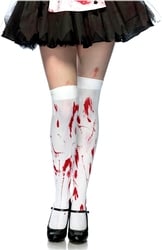 FANTASY -  WHITE BLOODY ZOMBIE - ONE-SIZE -  THIGH HIGH