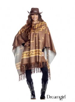 FAR WEST -  COWBOY PONCHO (ADULT - ONE SIZE)