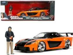 FAST AND FURIOUS -  MAZDA RX-7 1/24 (WITH HAN FIGURE) - ORANGE