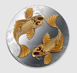 FENG SHUI -  KOI -  2012 NEW ZEALAND COINS