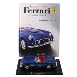 FERRARI -  250 CALIFORNIA 1957 1/24 - BLUE WITH BOOK -  LES GRANDES FERRARI