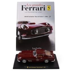 FERRARI -  250 GT BERLINETTA ''TOUR DE FRANCE'' 1956 1/24 - BLACK RED WITH BOOK -  LES GRANDES FERRARI