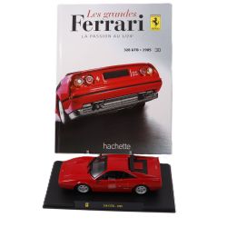 FERRARI -  328 GTB 1985 1/24 - RED WITH BOOK -  LES GRANDES FERRARI