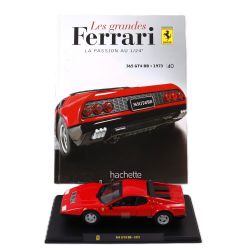 FERRARI -  365 GT4 BB 1973 1/24 - RED WITH BOOK -  LES GRANDES FERRARI