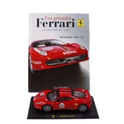 FERRARI -  458 CHALLENGE 2010 1/24 - RED WITH BOOK -  LES GRANDES FERRARI