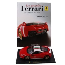 FERRARI -  458 ITALIA LAUDA 2013 1/24 - RED WITH BOOK -  LES GRANDES FERRARI