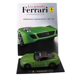 FERRARI -  599 HY-KERS 2010 1/24 - GREEN WITH BOOK -  LES GRANDES FERRARI