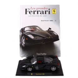 FERRARI -  ENZO FERRARI 2002 1/24 - BLACK WITH BOOK -  LES GRANDES FERRARI