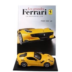 FERRARI -  F12TDF 2015 1/24 - YELLOW WITH BOOK -  LES GRANDES FERRARI