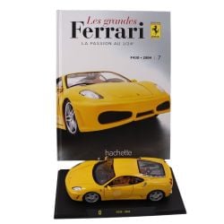 FERRARI -  F430 2004 1/24 - YELLOW WITH BOOK -  LES GRANDES FERRARI