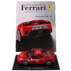 FERRARI -  F430 CHALLENGE 2006 1/24 - RED WITH BOOK -  LES GRANDES FERRARI