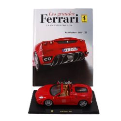 FERRARI -  F430 SPIDER 2005 1/24 - RED WITH BOOK -  LES GRANDES FERRARI