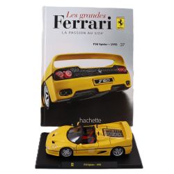 FERRARI -  F50 SPIDER 1995 1/24 - YELLOW WITH BOOK -  LES GRANDES FERRARI