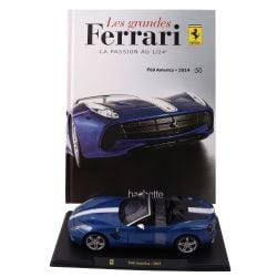 FERRARI -  F60 AMERICA 2015 1/24 - BLUE WITH BOOK -  LES GRANDES FERRARI