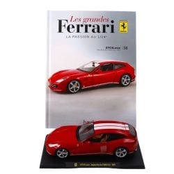 FERRARI -  GTC4 LUSSO INSPIRED BY THE F2003-GA 2003 1/24 - RED WITH BOOK -  LES GRANDES FERRARI