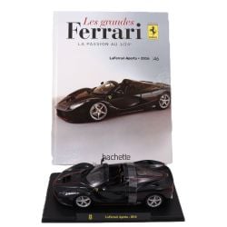 FERRARI -  LA FERRARI APERTA 2016 1/24 - BLACK WITH BOOK -  LES GRANDES FERRARI