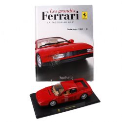 FERRARI -  TESTAROSSA 1984 1/24 - RED WITH BOOK -  LES GRANDES FERRARI