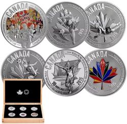 FIFA WOMEN'S WORLD CUP TM/MC -  COMPLETE COLLECTION OF 6 COINS -  2015 CANADIAN COINS