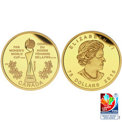 FIFA WOMEN'S WORLD CUP TM/MC -  THE TROPHY -  2015 CANADIAN COINS