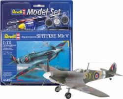 FIGHTER PLANE -  MODEL SET - SPITFIRE MK V  - 1/72 -  REVELL