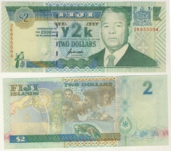 FIJI -  2 DOLLARS 2000 (UNC)