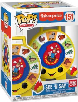 FISHER-PRICE -  POP! VINYL FIGURE OF SEE'N SAY - MATTEL 80TH ANNIVERSARY (4 INCH) -  RETRO TOYS 151