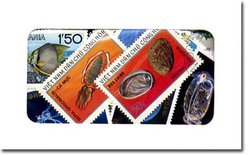 FISHES -  100 ASSORTED STAMPS - FISHES, MARINE FAUNA