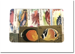 FISHES -  300 ASSORTED STAMPS - FISHES, MARINE FAUNA