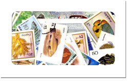 FISHES & SHELLS -  50 ASSORTED STAMPS - FISHES & SHELLS