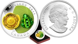 FLORA AND FAUNA -  WATER-LILY AND LEOPARD FROG -  2014 CANADIAN COINS 04