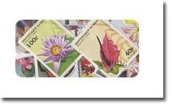FLOWERS -  100 ASSORTED STAMPS - FLOWERS