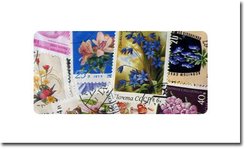 FLOWERS -  200 ASSORTED STAMPS - FLOWERS