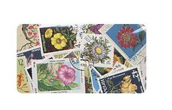 FLOWERS -  300 ASSORTED STAMPS - FLOWERS