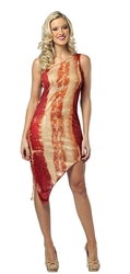 FOOD -  BACON SLICE DRESS COSTUME (ADULT - ONE-SIZE 4-10)