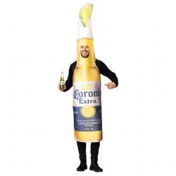 FOOD -  CORONA EXTRA BOTTLE WITH LIME ON RIM COSTUME (ADULT)