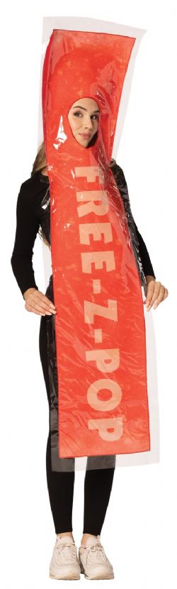 FOOD -  FREE-Z-POP POPSICLE COSTUME -RED (ADULT - ONE SIZE)