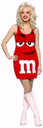 FOOD -  RED M&M DRESS (ADULT - ONE-SIZE 4-10)