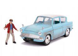 FORD -  1959 FORD ANGLIA 1/24 (WITH HARRY FIGURE) - BLUE -  HARRY POTTER