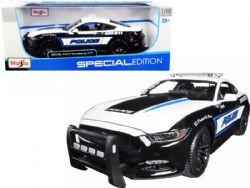 FORD -  2015 FORD MUSTANG GT POLICE BLACK/WHITE - 1/18 SCALE