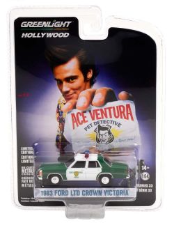 FORD -  ACE VENTURA 1983 FORD LTD CROWN VICTORIA 1/64 - LIMITED EDITION -  HOLLYWOOD SERIES 33