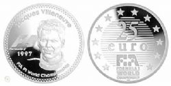 FORMULA 1 -  JACQUES VILLENEUVE -  1997 FRANCE COINS