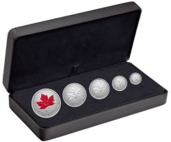 FRACTIONAL SETS -  60TH ANNIVERSARY OF THE CANADIAN FLAG (5-COIN SET) -  2025 CANADIAN COINS 14