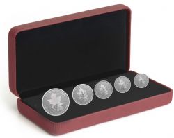 FRACTIONAL SETS -  A RADIANT CROWN - 5-COIN SET -  2022 CANADIAN COINS 11