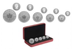 FRACTIONAL SETS -  OUR ARBOREAL EMBLEM: THE MAPLE TREE - 5-COIN SET -  2021 CANADIAN COINS 10