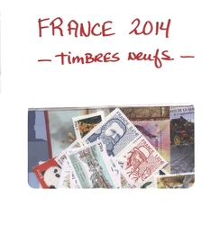 FRANCE -  2014 COMPLETE YEAR SET, NEW STAMPS