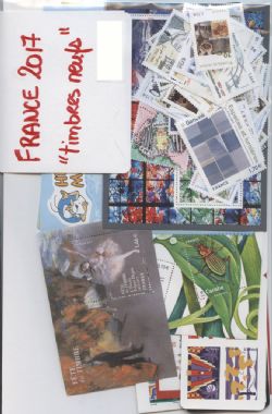 FRANCE -  2017 COMPLETE YEAR SET, NEW STAMPS